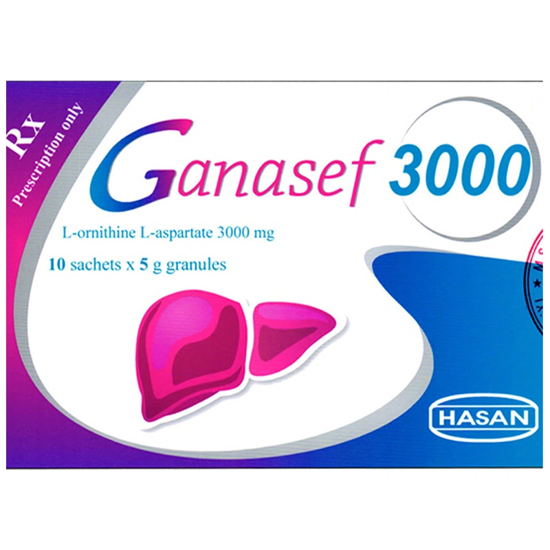 Ganasef 3000mg hỗ trợ điều trị các bệnh kèm theo và các biến chứng gây ra bởi gan (10 gói x 5g) - 1